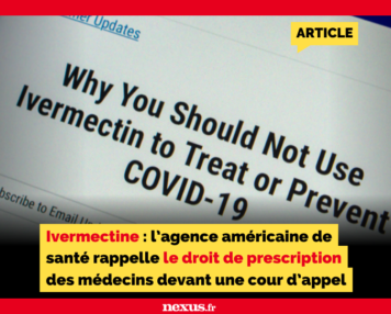 Ivermectine : l’agence américaine de santé rappelle le droit de prescription des médecins devant une cour d’appel
