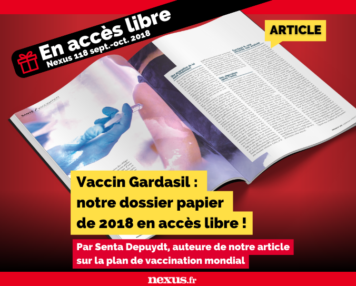 Senta Depuydt Vaccin Gardasil : notre dossier papier de 2018 en accès libre !