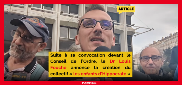 Suite à sa convocation devant le Conseil de l’Ordre, le Dr Louis Fouché annonce la création du collectif « les enfants d’Hippocrate »