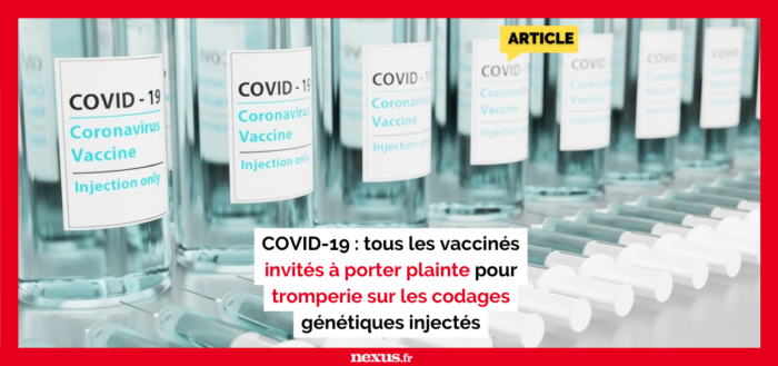 tromperie sur les codages génétiques injectés